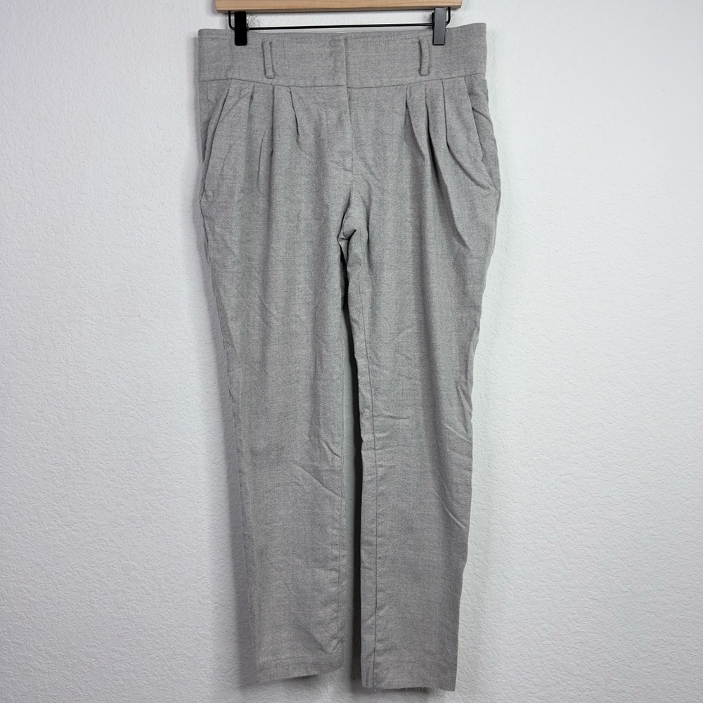 Gunex Brunello Cucinelli Pants Womens 8‎ Grey Wool Pleated Career Neutral Preppy